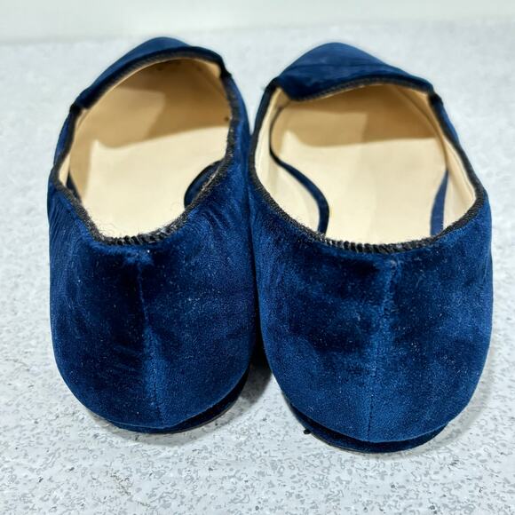 Nine West dark navy blue velvet slip on shoes US 9M smoking slippers casual chic - Picture 4 of 10